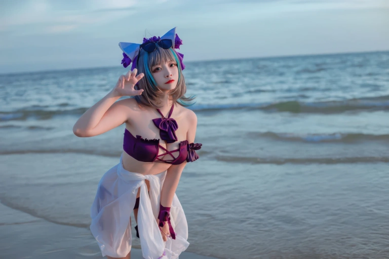 《碧蓝航线 柴郡泳装》｜二佐Nisa · 30张写真