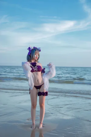 《碧蓝航线 柴郡泳装》｜二佐Nisa · 30张写真