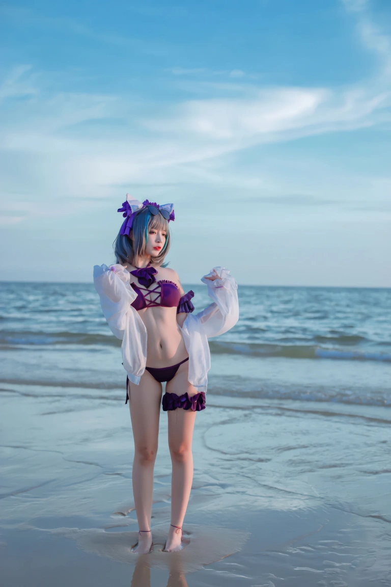 《碧蓝航线 柴郡泳装》｜二佐Nisa · 30张写真