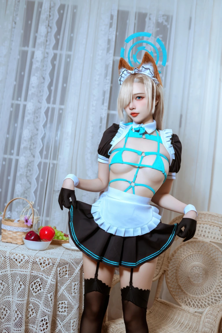 《蔚蓝档案 明日奈猫耳女仆》｜二佐Nisa · 39张写真