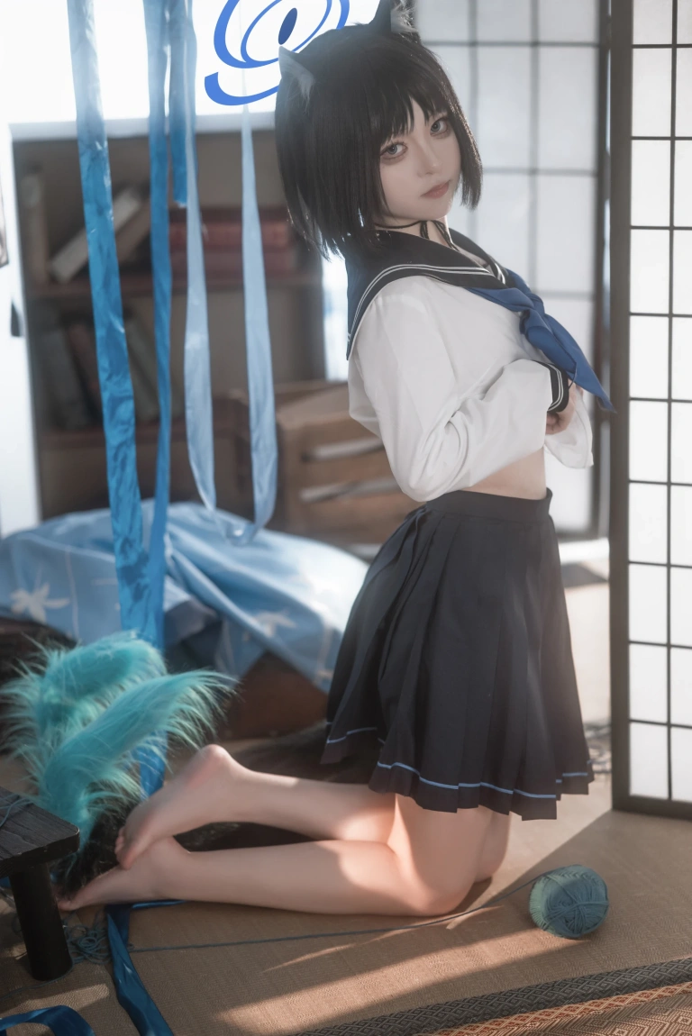 《蔚蓝档案 桐生桔梗》｜矢量鱼 · 28张写真