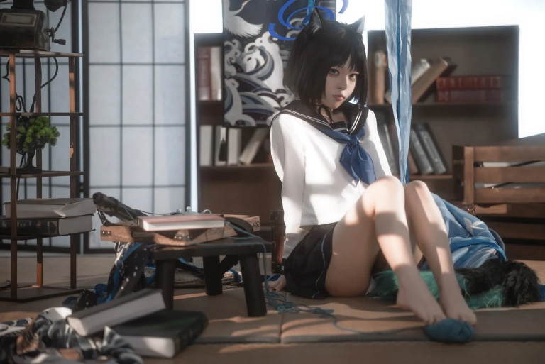 《蔚蓝档案 桐生桔梗》｜矢量鱼 · 28张写真