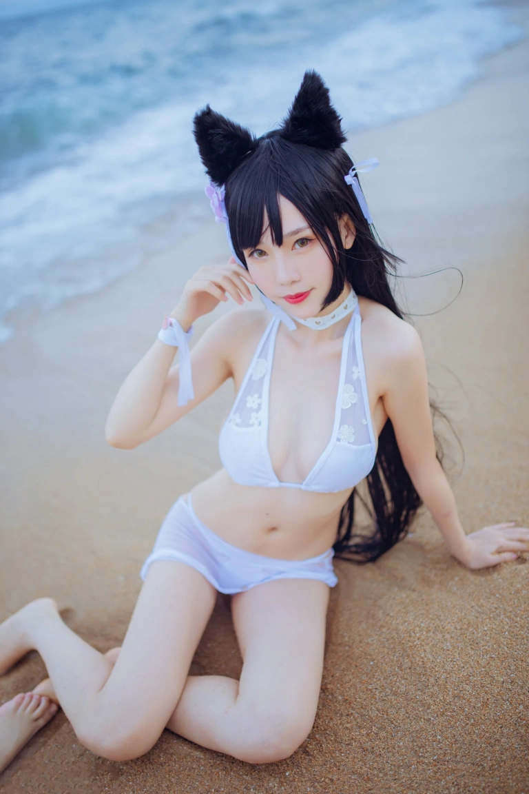 《獒犬海边泳装》｜不呆猫&抖娘 · 41张写真