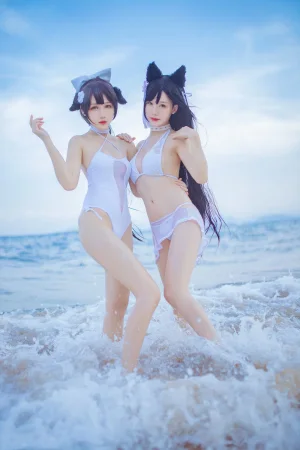《獒犬海边泳装》｜不呆猫&抖娘 · 41张写真