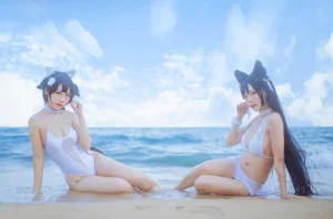 《獒犬海边泳装》｜不呆猫&抖娘 · 41张写真