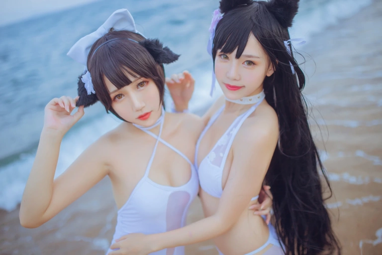《獒犬海边泳装》｜不呆猫&抖娘 · 41张写真