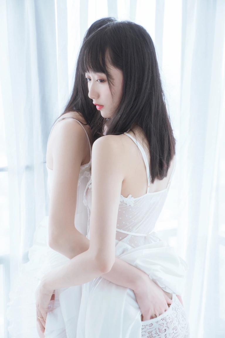 《朝（白裙×白裙）》｜木棉棉&桜桃喵 · 58张写真