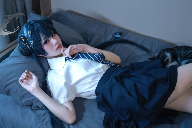 《蔚蓝档案 龙华妃咲JK》｜清水凪 · 52张写真