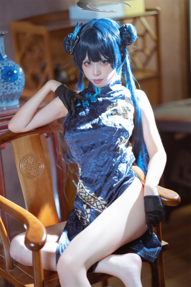 《碧蓝档案 妃咲旗袍》｜三無人型 · 42张写真