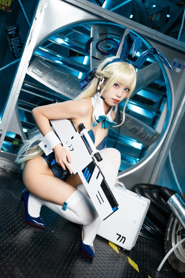 《蔚蓝档案 飞鸟马时兔女郎战斗服》｜三無人型 · 60张写真