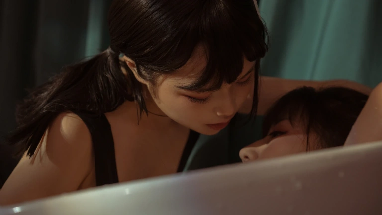 《黑白双人浴缸》｜七月喵子 · 30张写真