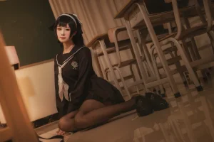 《碧蓝航线 爱宕高雄制服》｜贞子蜜桃 · 35张写真