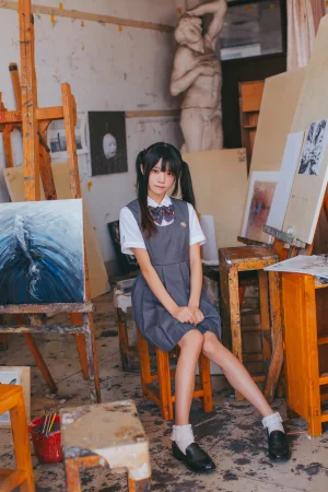 《画室少女》｜桜桃喵 · 17张写真