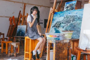 《画室少女》｜桜桃喵 · 17张写真