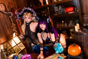 《魔女猫咪》｜小和甜酒&橙风千雅 · 118张写真