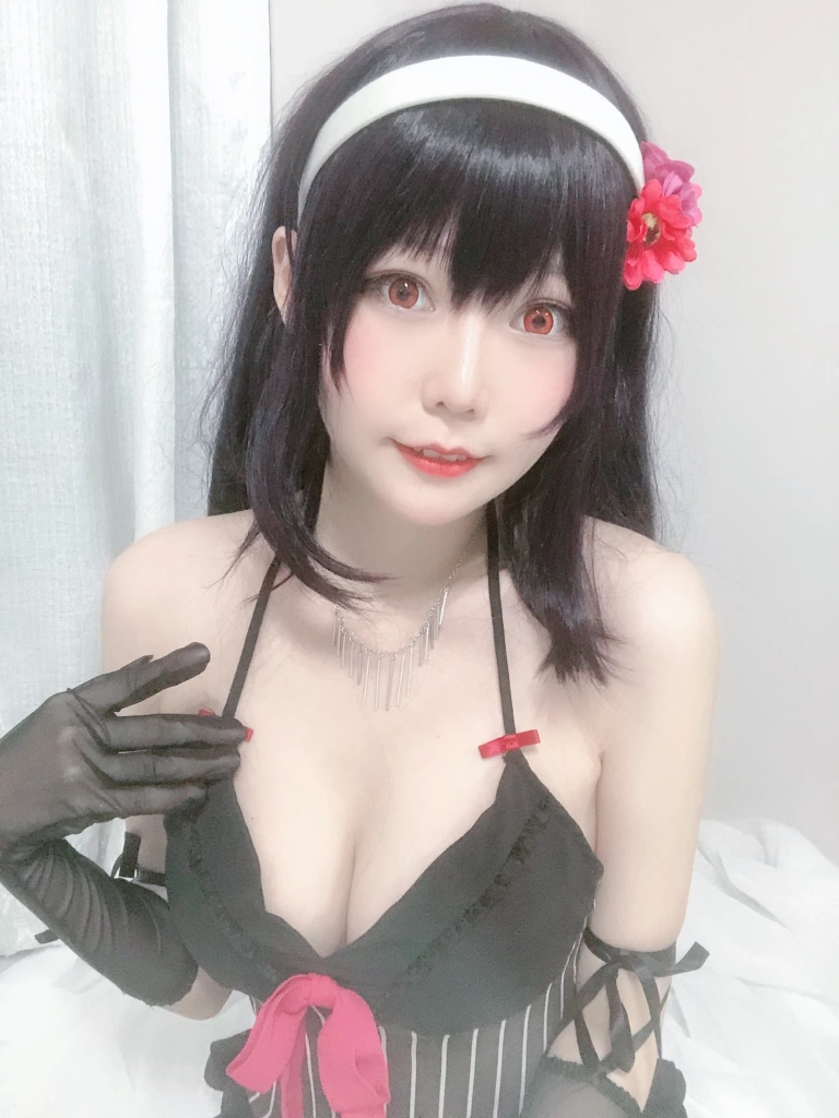 《诗羽学姐睡衣 自拍》｜香草喵露露 · 45张写真