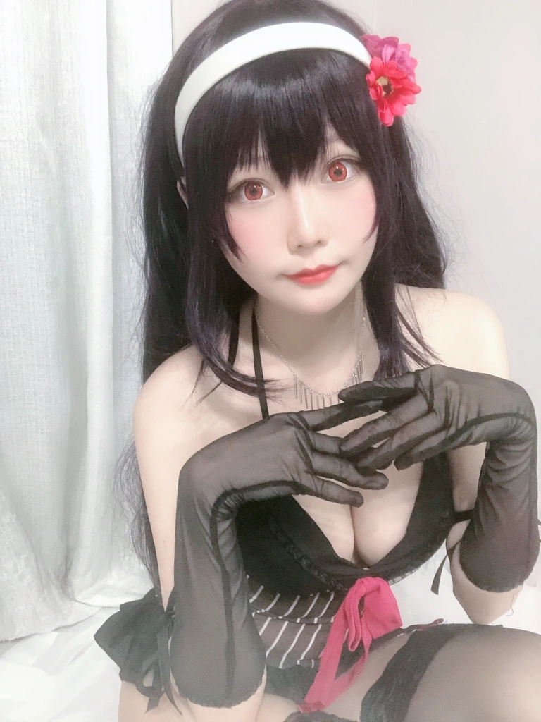 《诗羽学姐睡衣 自拍》｜香草喵露露 · 45张写真