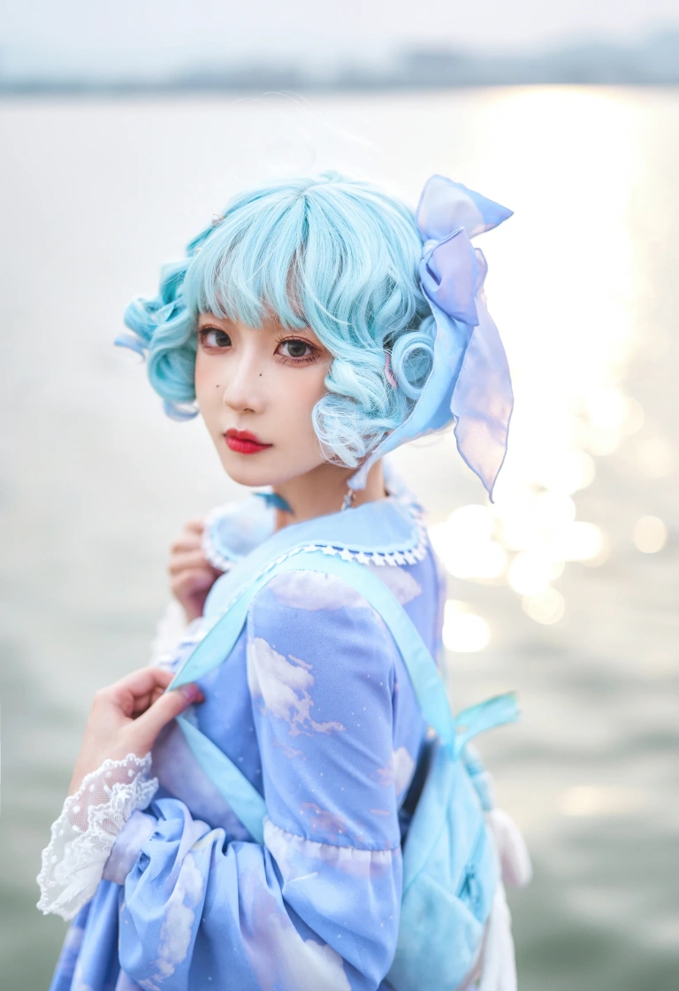 《Lolita蓝裙》｜阿包也是兔娘 · 9张写真