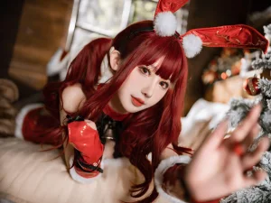 《红色圣诞兔》｜仙女月 · 32张写真