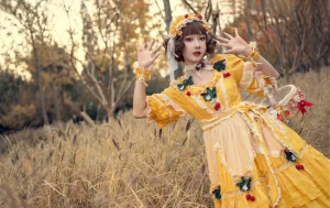 《Lolita黄裙》｜阿包也是兔娘 · 12张写真