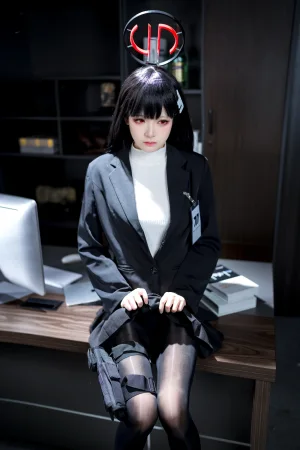 《蔚蓝档案 调月莉音OL》｜九柒喵 · 64张写真
