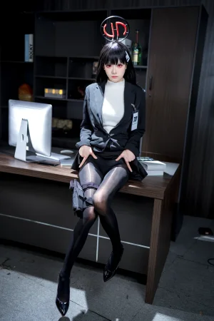 《蔚蓝档案 调月莉音OL》｜九柒喵 · 64张写真