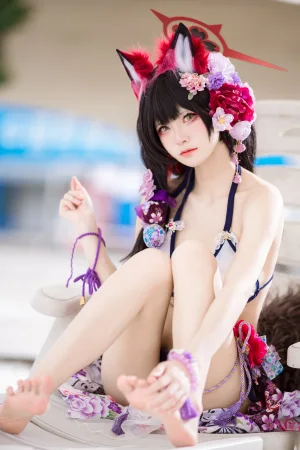 《蔚蓝档案 狐坂若藻泳装》｜九柒喵 · 23张写真