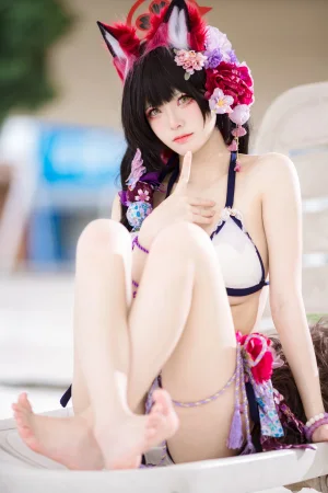 《蔚蓝档案 狐坂若藻泳装》｜九柒喵 · 23张写真