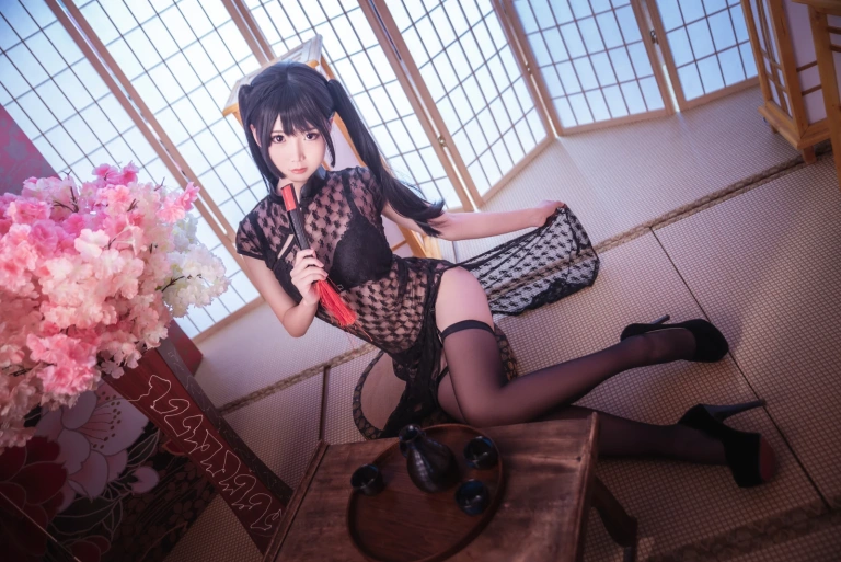《黑丝情趣旗袍》｜面饼仙儿 · 21张写真