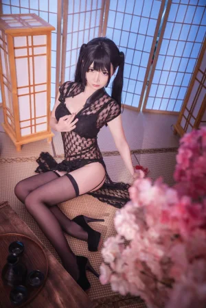 《黑丝情趣旗袍》｜面饼仙儿 · 21张写真