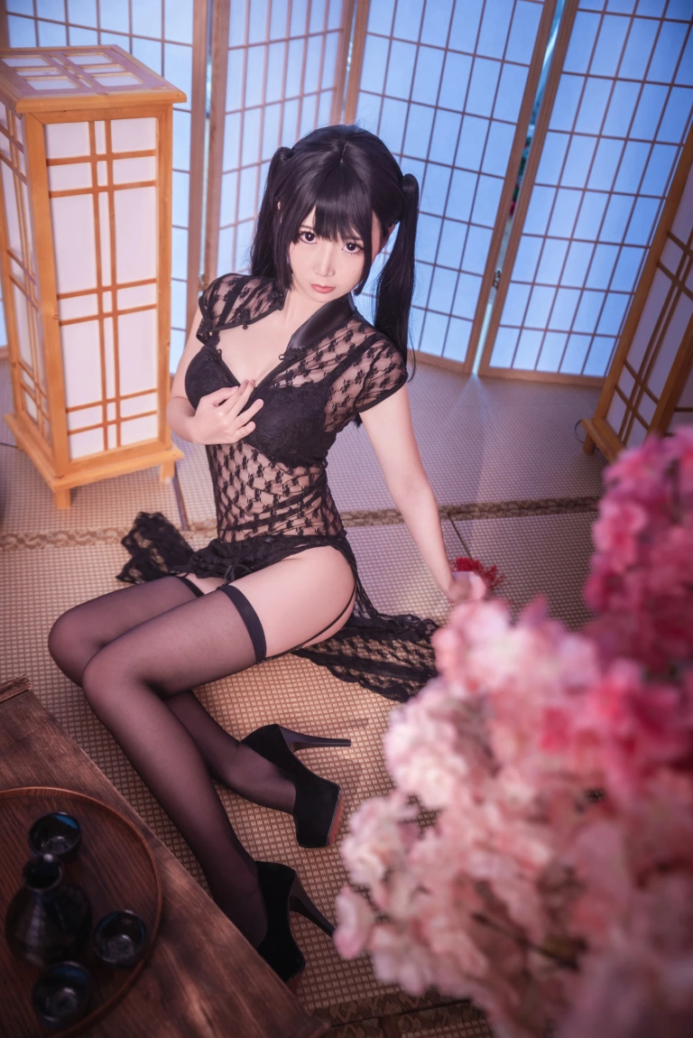 《黑丝情趣旗袍》｜面饼仙儿 · 21张写真