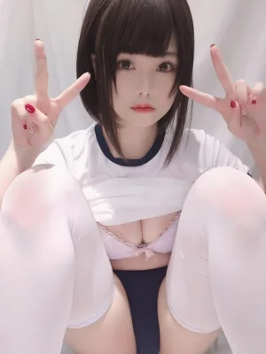 《白色体操服》｜蜜汁猫裘 · 31张写真、7 个视频