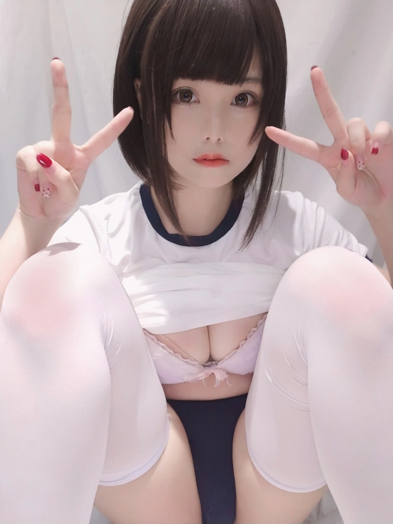 《白色体操服》｜蜜汁猫裘 · 31张写真、7 个视频