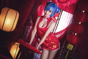 《雷姆旗袍》｜面饼仙儿 · 23张写真