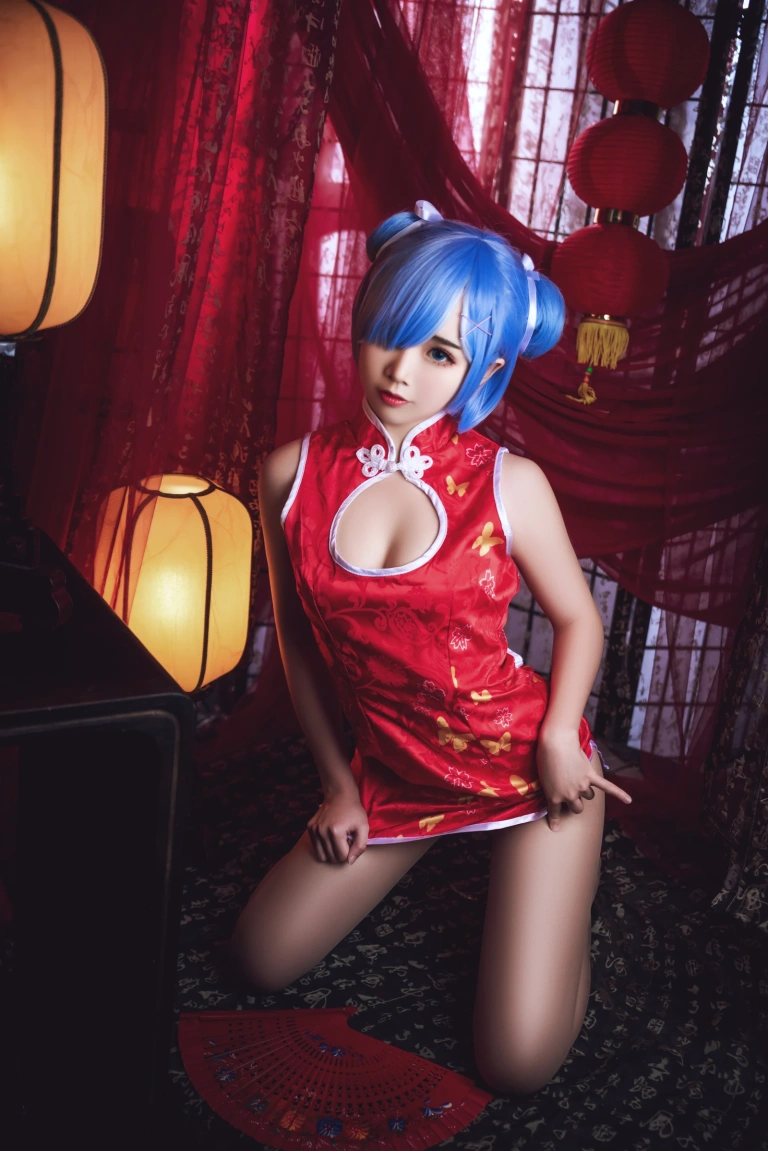 《雷姆旗袍》｜面饼仙儿 · 23张写真