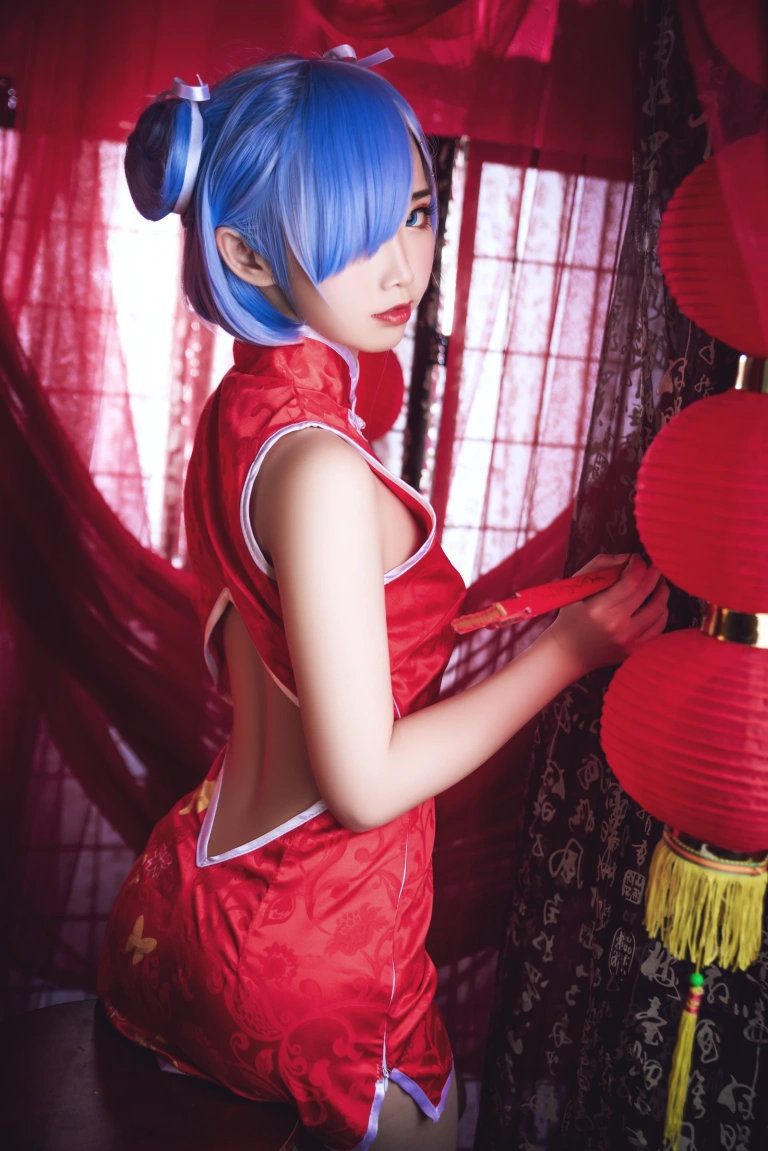 《雷姆旗袍》｜面饼仙儿 · 23张写真