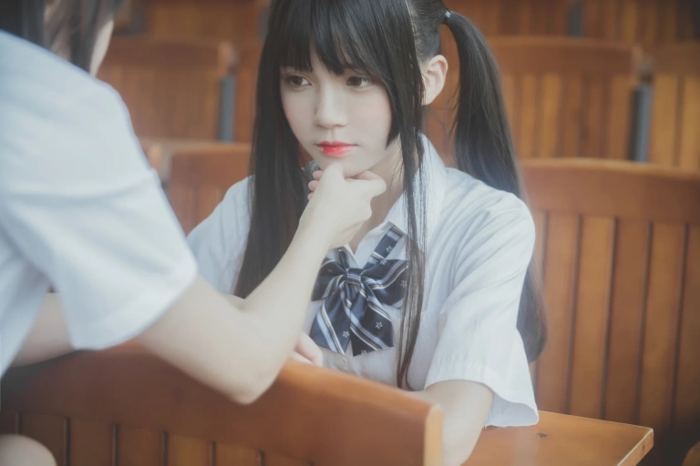 《JK百合1》｜桜桃喵&疯猫ss · 43张写真