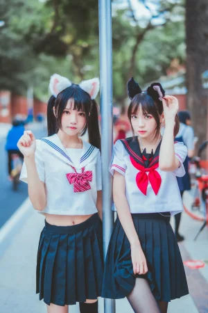 《JK百合2》｜桜桃喵&疯猫ss · 33张写真