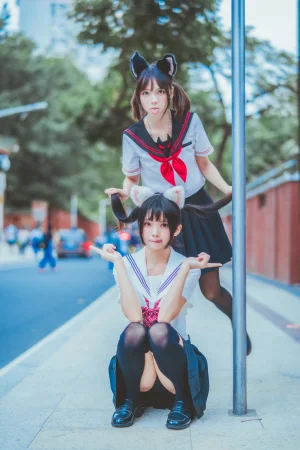 《JK百合2》｜桜桃喵&疯猫ss · 33张写真