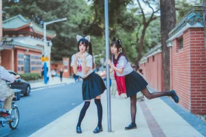 《JK百合2》｜桜桃喵&疯猫ss · 33张写真