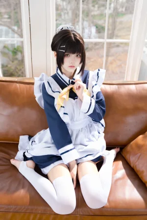 《星光咖啡馆与死神之蝶 枣子姐女仆》｜九柒喵 · 23张写真
