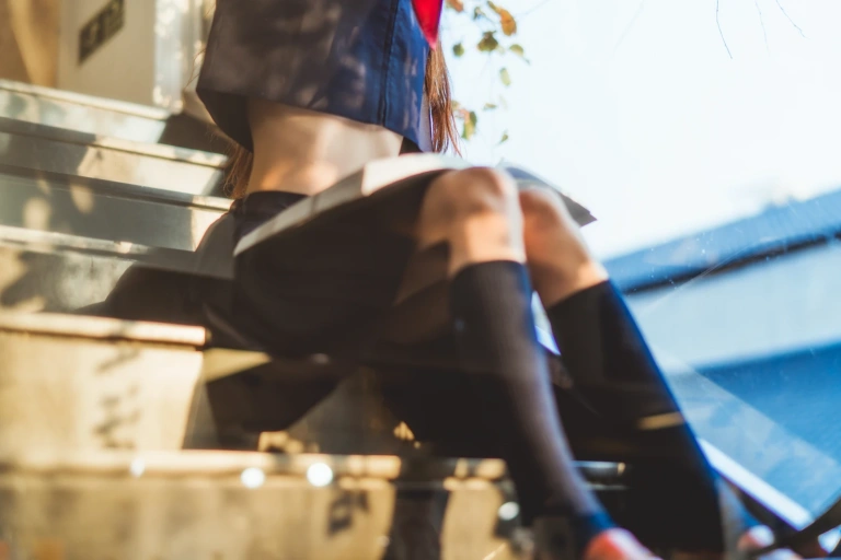 《小少女 黑色水手服》｜桜桃喵 · 50张写真