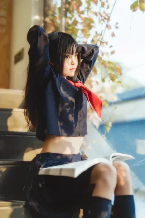 《小少女 黑色水手服》｜桜桃喵 · 50张写真