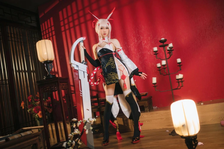 《碧蓝航线 绫波旗袍·新岁之鬼神》｜焖焖碳 · 25张写真