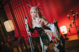 《碧蓝航线 绫波旗袍·新岁之鬼神》｜焖焖碳 · 25张写真