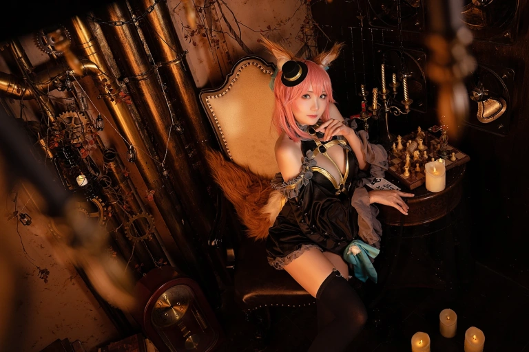 《玉藻前 漆黑魔术服》｜瓜希酱 · 20张写真