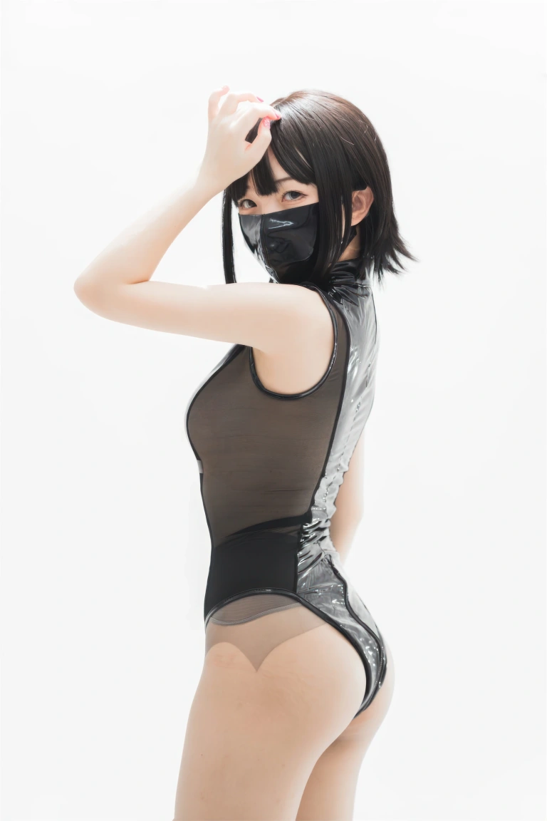 《灰丝皮衣》｜花铃 · 73张写真