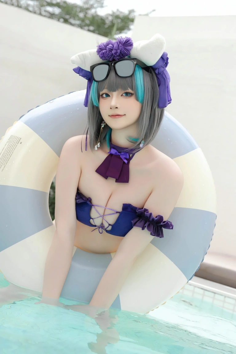 《柴郡泳装》｜屿鱼 · 29张写真
