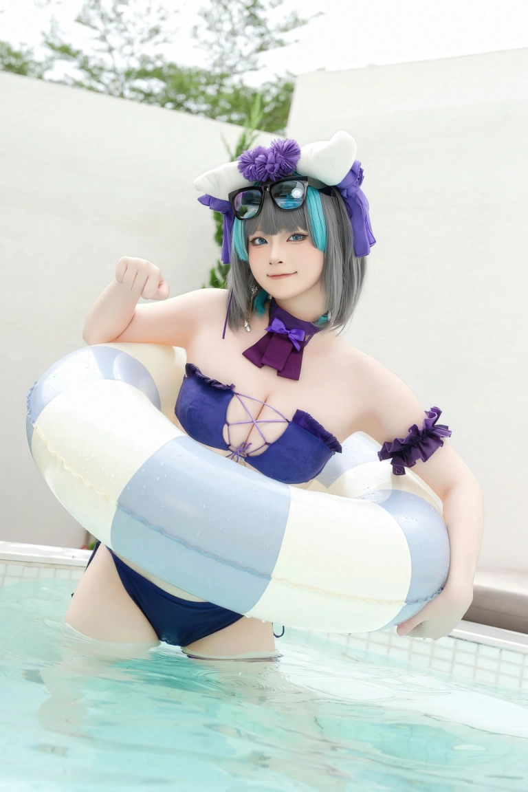 《柴郡泳装》｜屿鱼 · 29张写真
