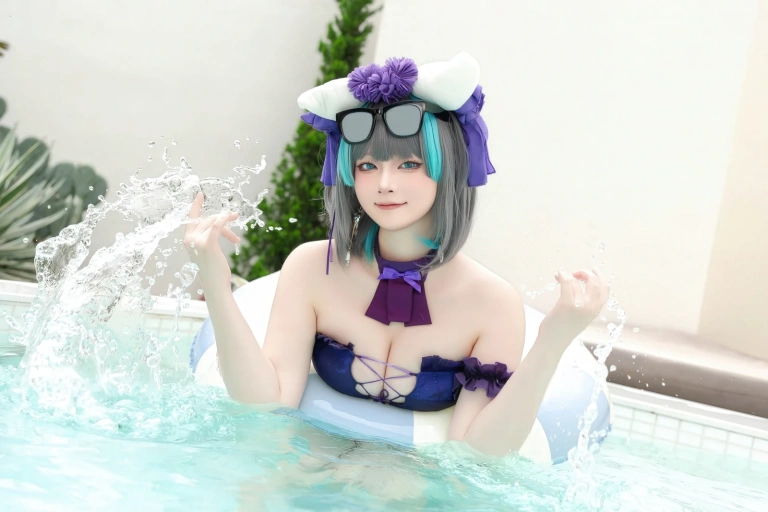 《柴郡泳装》｜屿鱼 · 29张写真